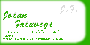 jolan faluvegi business card